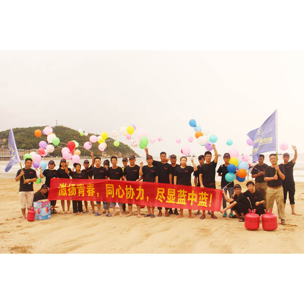 百忙之中，公司組織員工海邊旅游